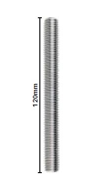 120mm threaded rod M12 thread - SS304
