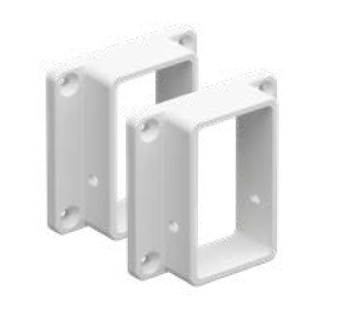 Wall/post brackets 2 Pack - Vertical Paling Fencing, White PVC