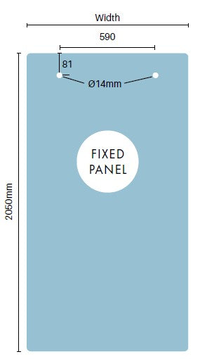STAL MODULAR GLASS PANELS - FIXED PANELS, Frameless sliding shower screen fixed panel