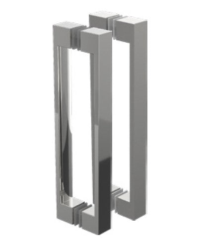 Zürich Square D handle - 250mm long , Shower Screen D Handle
