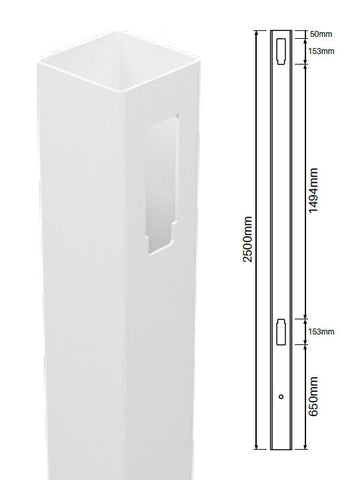 127MM X 127MM 2 way PVC fence post - Full privacy, 7 year Warranty
