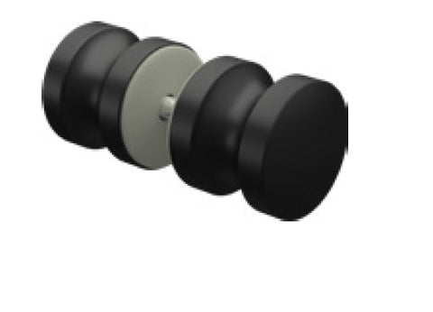 Matt Black Solid premium alloy round recessed knob for shower door