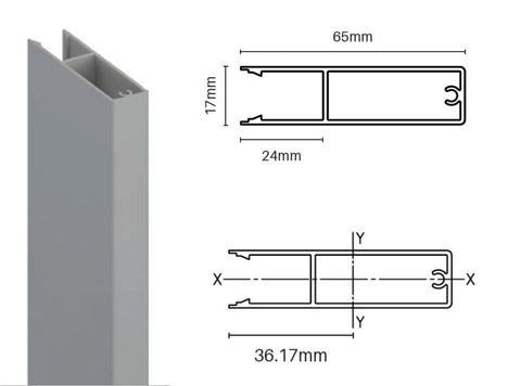 Aluminium BATTEN EXTRUSIONS - Battens, Choose of sizes and colours.