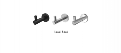 Bathroom Robe Hook, Towel Hook, Stainless Steel, Matt Black, Brushed Satin