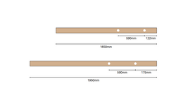 Frameless sliding shower screen rail, Pre-drilled rail SS304 GOLD FINISH PVD, STAL