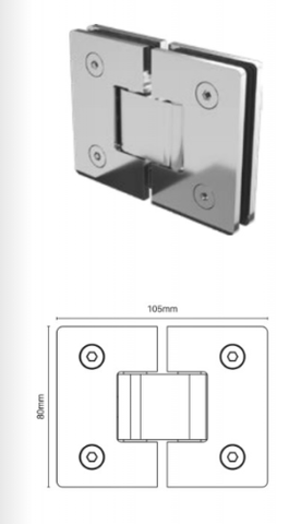 Frameless Glass Shower Hinges, Very High Quality, for 6 and 8mm glass.