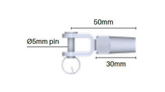 Swageless fork terminal 3.2mm Stainless Steel 316