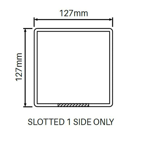 127MM X 127MM 1 way post - 3 Rail Hampton Fencing Post, 7 Year Warranty