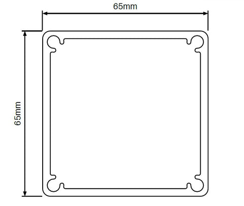65x65mm heavy duty post 2400mm H  3mm wall thickness, heavy duty, with top cap