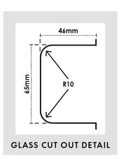 10mm Frameless glass shower door, Suitable for Puirty D handle