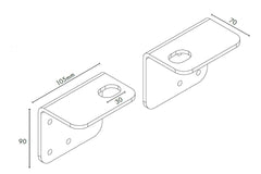 Brackets for roller guide 2 PACK