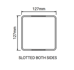 127MM X 127MM 2 way PVC fence post - Slat top 2500MM LONG, 7 Year Warranty