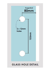 Zurich Square D handle - 180mm long - Chrome