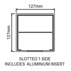 127mm X 127mm 1 way PVC gate post - Full privacy, Hamptons post, 7 year Warranty
