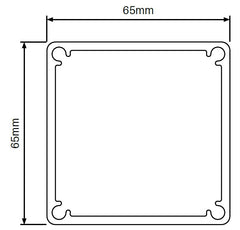 Black 65x65mm Aluminium Post - 2400mm with top cap, 3mm wall thickness, heavy duty