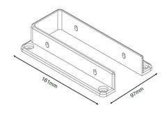 Wall/post brackets 2 PACK for Hamptons Full Privacy PVC fencing