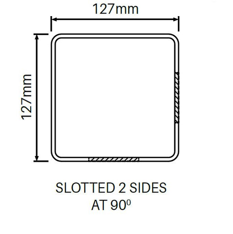 127MM X 127MM 90° PVC fence post - Full privacy, 7 year Warranty