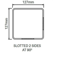 127mm X 127mm 90 Degrees PVC fence post - Full privacy, 7 year Warranty