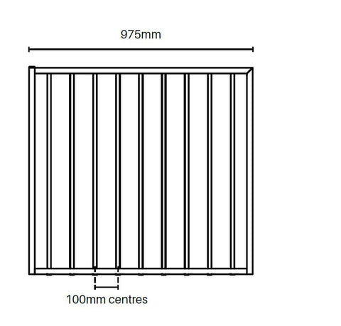 Flat top boundary gate 900MM H x 975MM W