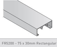 SG1 - HANDRAIL & ACCESSORIES - 75 x 30mm Rect Top Rail Capping - 6000mm Length - Image 2
