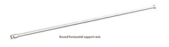 Brushed Nickel Shower Screen Support Bar, Round horizontal support arm