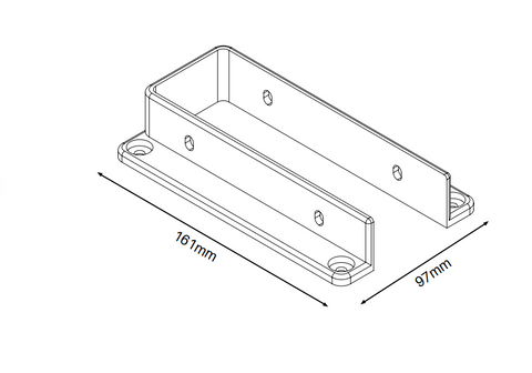 Wall/post brackets 3 PACK for Slat top PVC fencing