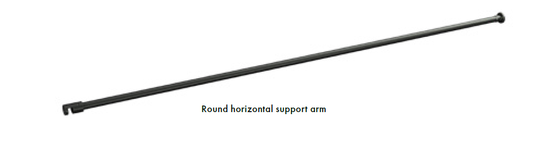Horizontal shower screen support arm - Gunmetal Grey