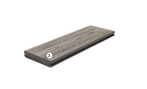 Trex™ Groove Board, Composite deck board, 95% recycled.  25 year warranty