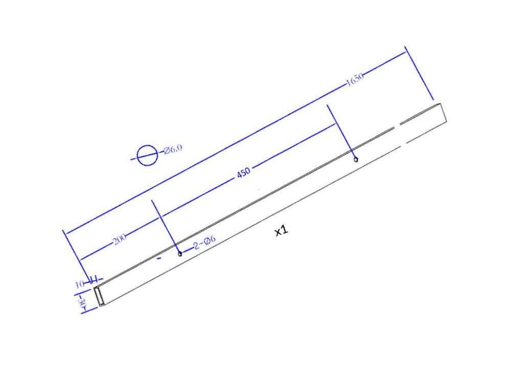 FORGE FRAMELESS SLIDING SHOWER RAIL 1650MM POLISH - Image 2