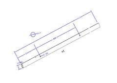 FORGE FRAMELESS SLIDING SHOWER RAIL 1650MM POLISH - Image 2