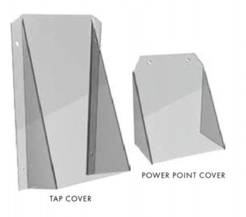 60 Degree pool fence safety cover, toe hold prevention, tap cover, Thermoplastic