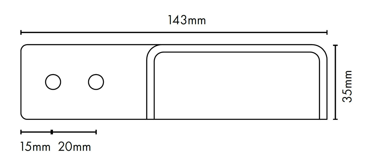 Offset Aluminium Handrail Bracket - Suits 75x30mm Rectangular Handrail - Image 5