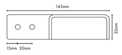 Offset Aluminium Handrail Bracket - Suits 75x30mm Rectangular Handrail - Image 5