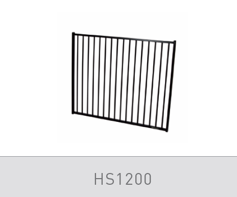 Homesafe Aluminium Pool Gate,  Flat Top Gate - 1475 x 1200mm SATIN BLACK