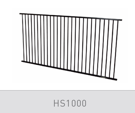 Homesafe Aluminium Flat Top Pool Fence Panel - 2400 x 1200mm MONUMENT