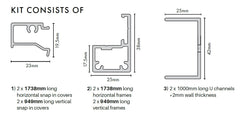 Premium Perf Balustrade - 38x25mm - FRAME KIT