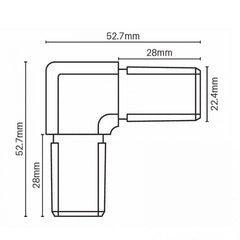 Summit Nanorail 25x21mm vertical joiner - Black