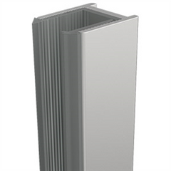 Satin Chrome Fixed Frameless Shower Screen Panel with Dry Glaze U Channels