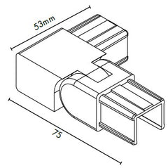 Summit Nanorail 25x21mm 90- Degrees vertical adj - Left - Black