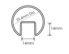 NANOROUND 25.4MM DIAMETER CHS HANDRAIL,25.4mm DIA Round Stainless Handrail
