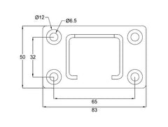 40X30mm GRIPRAIL and WALL PLATE