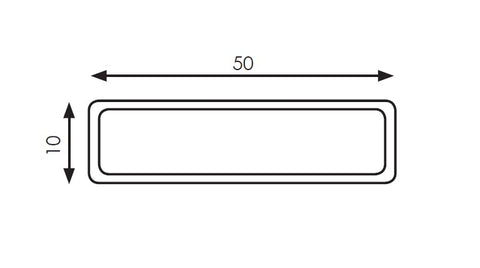 SOLO RHS HANDRAIL,50x10mm    Stainless Steel Handrail