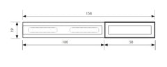 SOLO 50x10mm, EXTENDED WALL PLATE