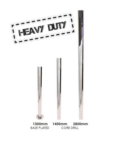 MOD 50 ROUND HEAVY DUTY STAINLESS STEEL POSTS, 50.8MM