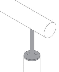 MOD 50 - ROUND 316 STAINLESS STEEL RAIL SUPPORT SWIVEL CURVED SADDLE