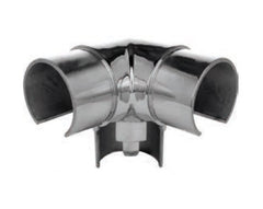 SLOT 50 - ROUND STAINLESS STEEL SLOTTED POSTS 90 Degrees T JOINER