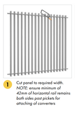 BARR Gate Converter - 1000mm High - White / Black