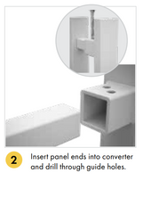 BARR Gate Converter - 1000mm High - White / Black