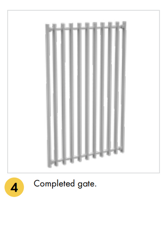 BARR Gate Converter – 1200mm High - White / Black
