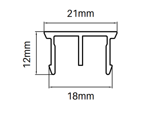 Aluminium Post infill for semi frameless pool fence posts